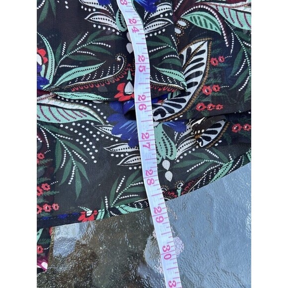 Anthropologie Molly Bracken Blouse Womens S Flowy Sheer Retro Boho Dark Romantic - Picture 8 of 8